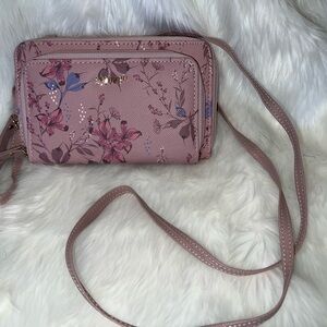 Floral Pink Crossbody Bag